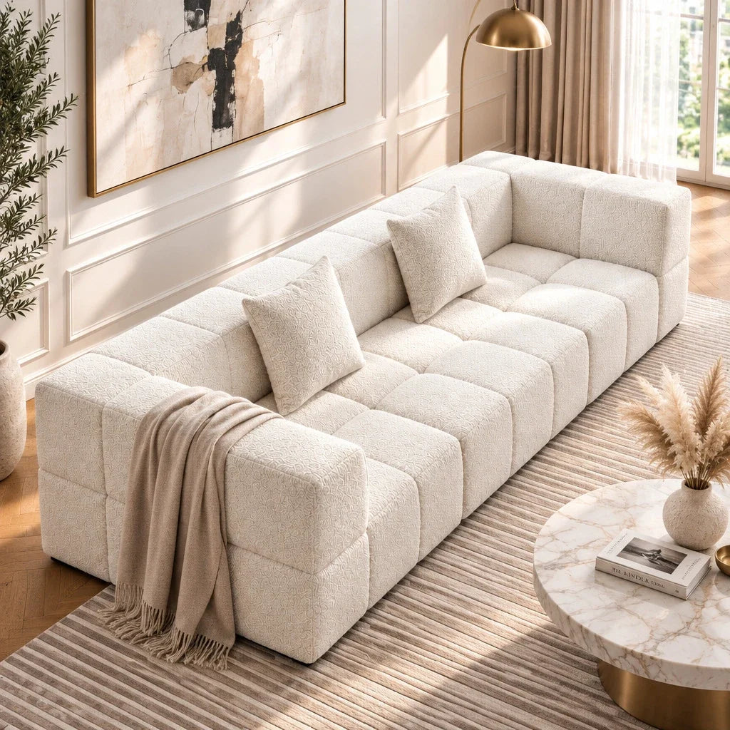 Modulaire Hoekbank Y-121 Teddy Stof 270 x 100 x 64 cm