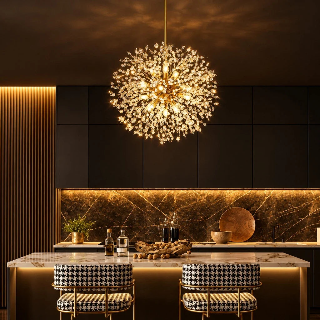 Nieuwe Design Moderne Scandinavische Decoratie Paardenbloem Kristallen Led Hanglamp - Buy  Product on Alibaba.com