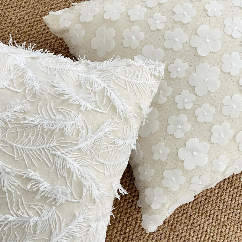 French Light Luxury 3-D Lace Embroidery Pillowcase