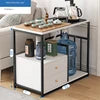 Movable Living Room Home Sofa Side Table with Wheels