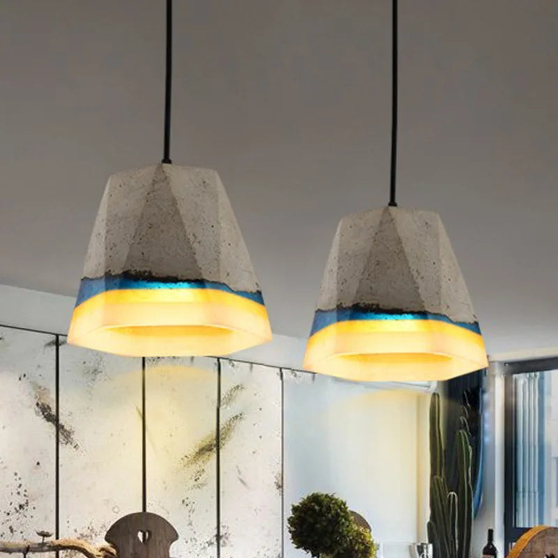 Nordic Simple Restaurant Shop Cafe Cement LED Chandelier