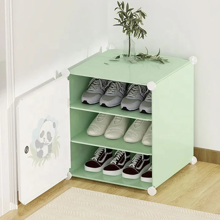 Ultra-Thin White Door Modern Multi-Layer Resin Shoe Cabinet