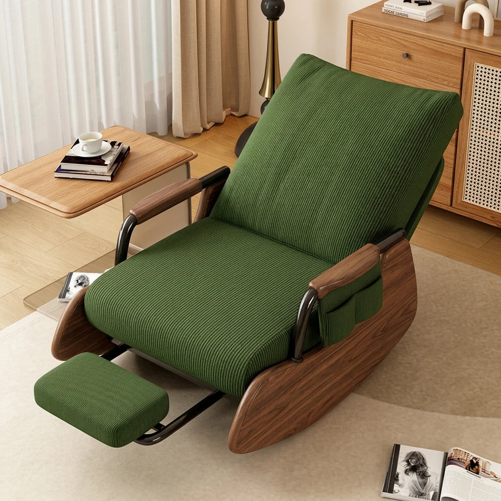 High-Quality Cozy Rocking Chair With Footrest
