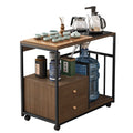Movable Living Room Home Sofa Side Table with Wheels