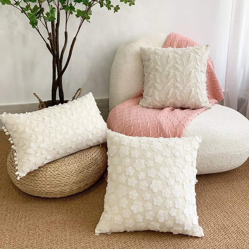 French Light Luxury 3-D Lace Embroidery Pillowcase