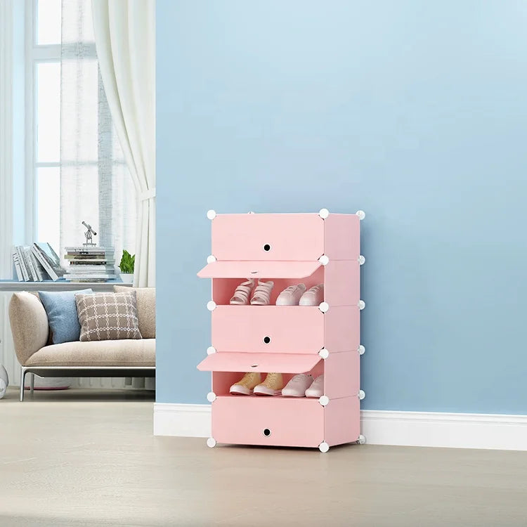 Modern Simple Convertible 5 Door Plastic Storage Cabinet