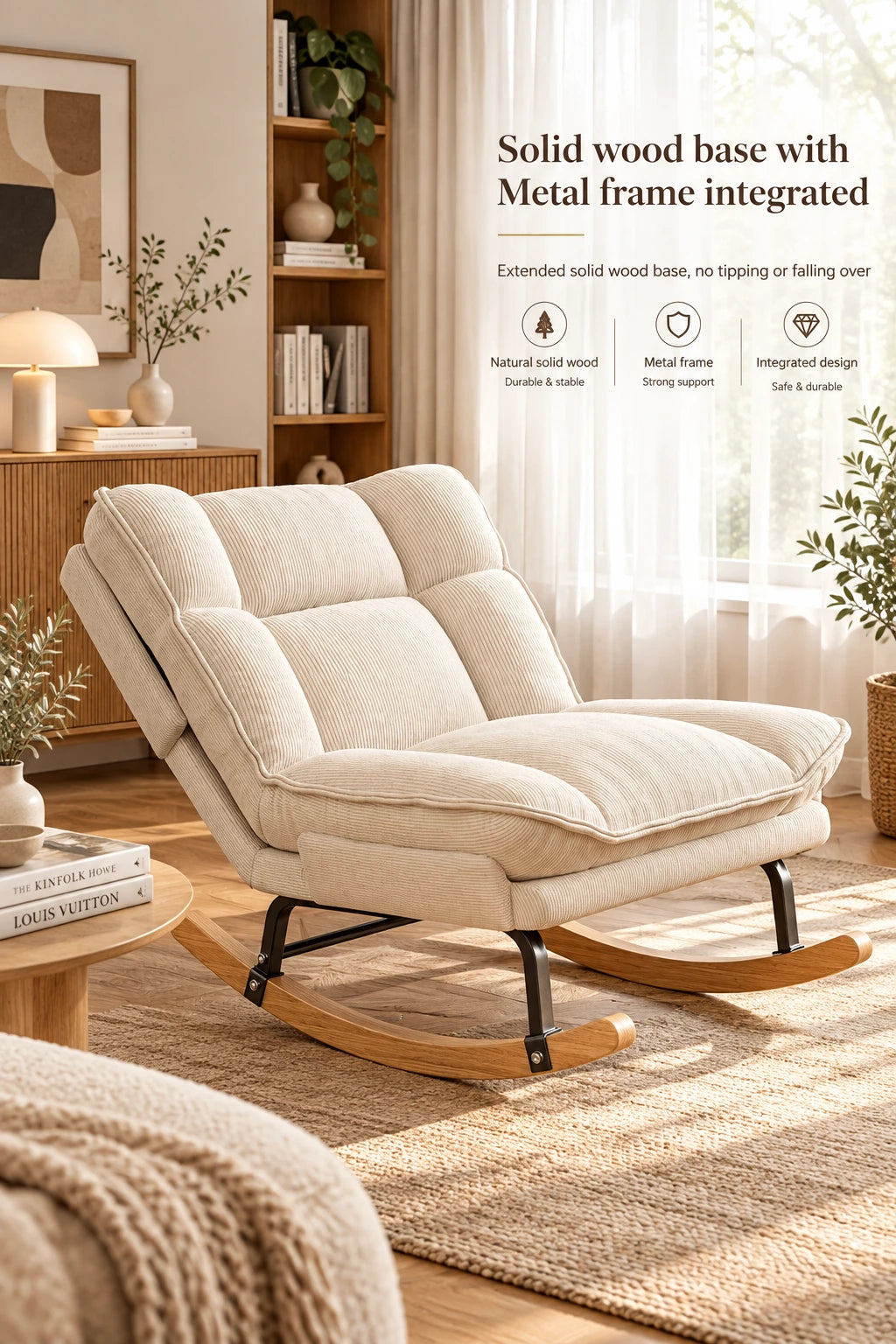 Contemporary Reclining Rocking Chair