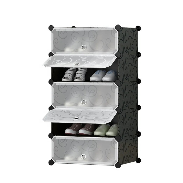Modern Simple Convertible 5 Door Plastic Storage Cabinet