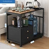 Movable Living Room Home Sofa Side Table with Wheels