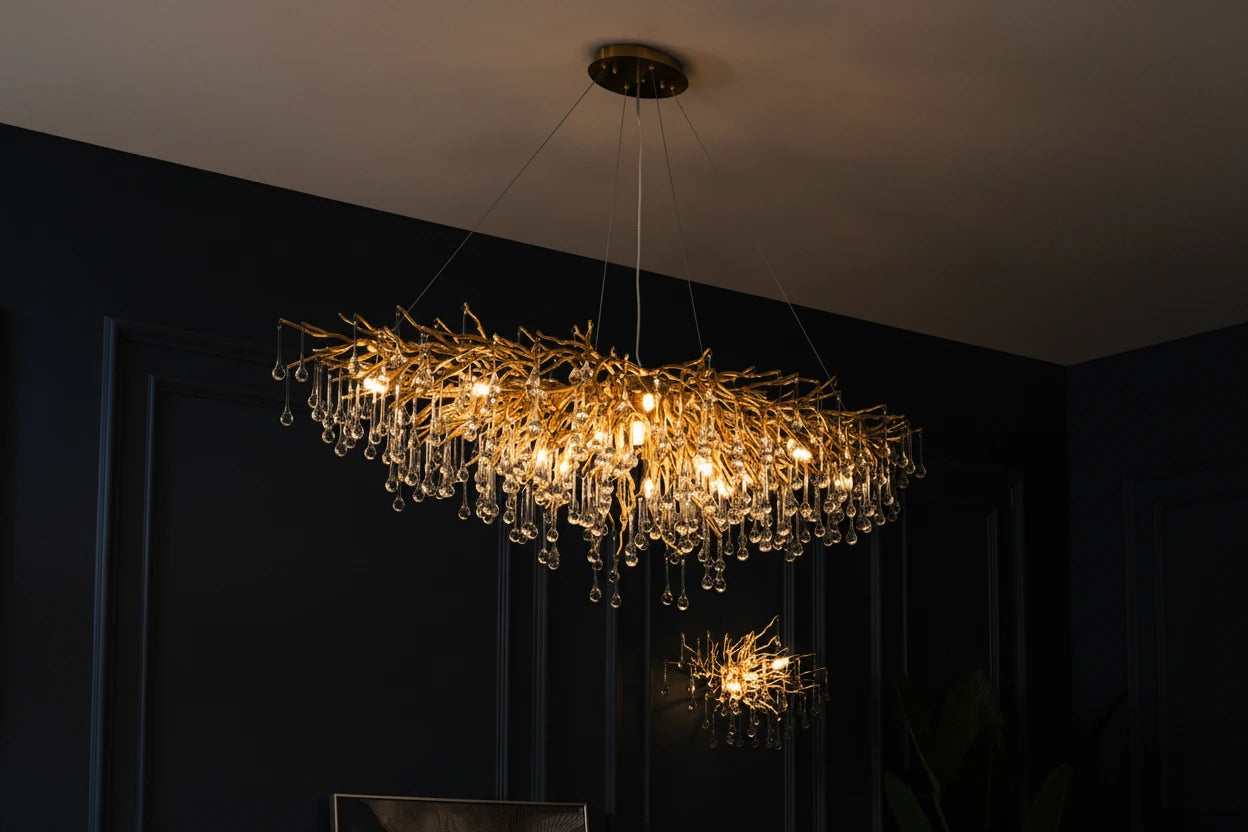 Modern Large Branch Nordic Lights Dining Room