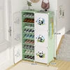 Ultra-Thin White Door Modern Multi-Layer Resin Shoe Cabinet