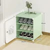 Ultra-Thin White Door Modern Multi-Layer Resin Shoe Cabinet