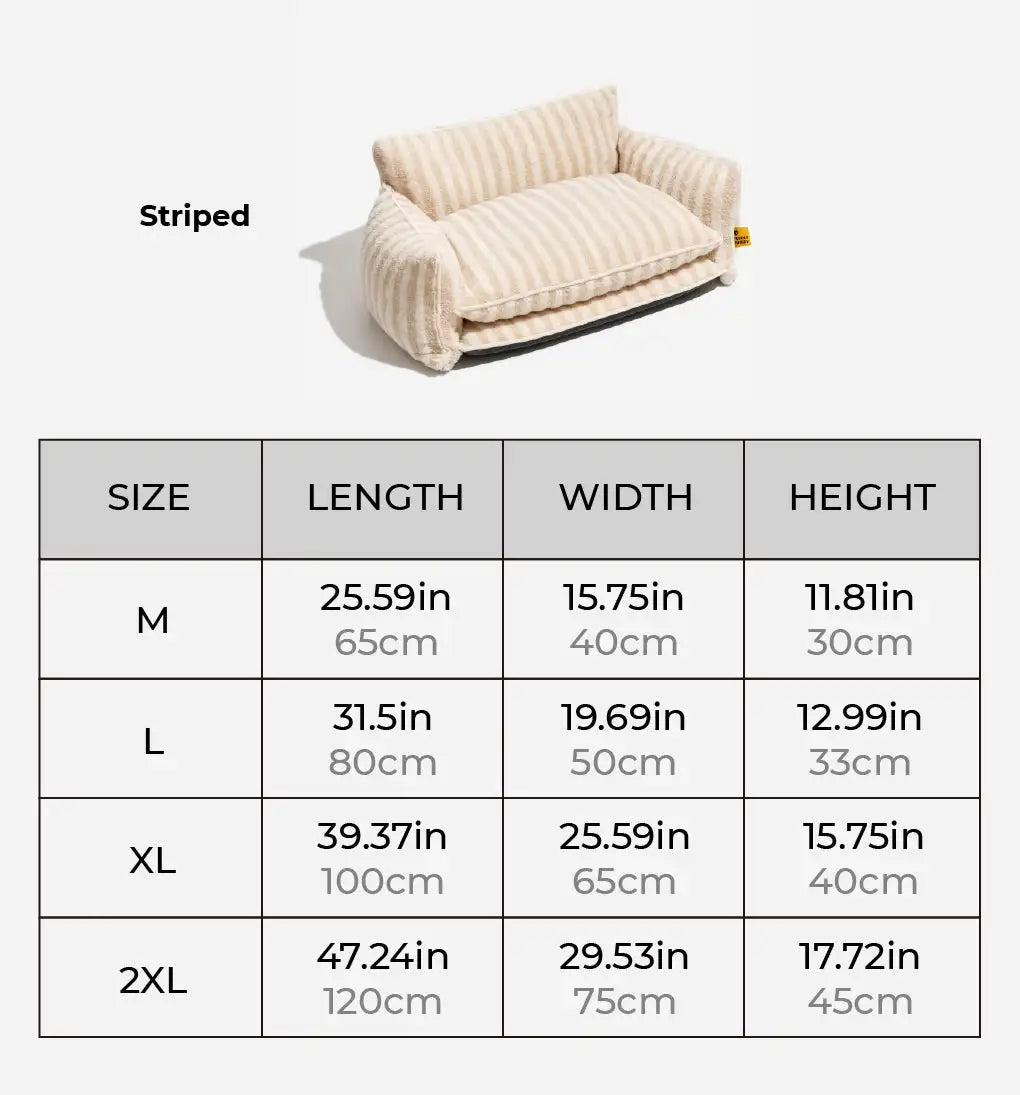 Pet Seat Luxury Striped Faux Lambswool