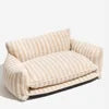 Pet Seat Luxury Striped Faux Lambswool