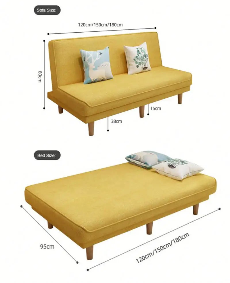 Dual-Use Modern Fabric Sofa Simple Single