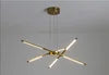Minimalist Lines Iron Chandelier Nordic Long Strip