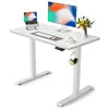 Computer Desk Adjustable Oak Wood