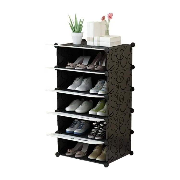 Modern Simple Convertible 5 Door Plastic Storage Cabinet