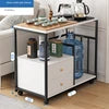 Movable Living Room Home Sofa Side Table with Wheels