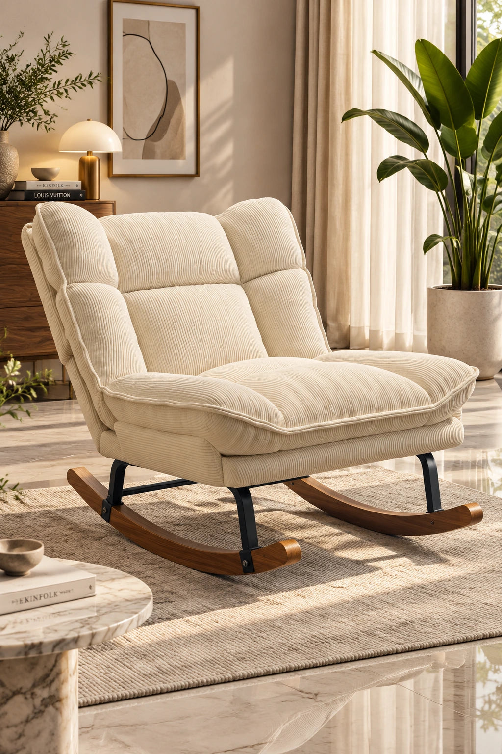Contemporary Reclining Rocking Chair