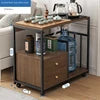 Movable Living Room Home Sofa Side Table with Wheels