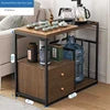 Movable Living Room Home Sofa Side Table with Wheels