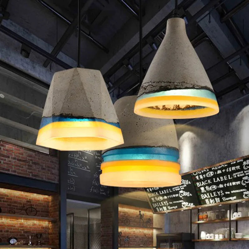 Nordic Simple Restaurant Shop Cafe Cement LED Chandelier