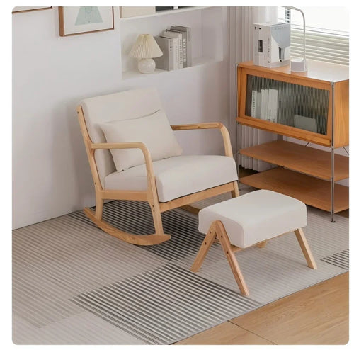 High Back Scandinavian Modern Rocking Chair
