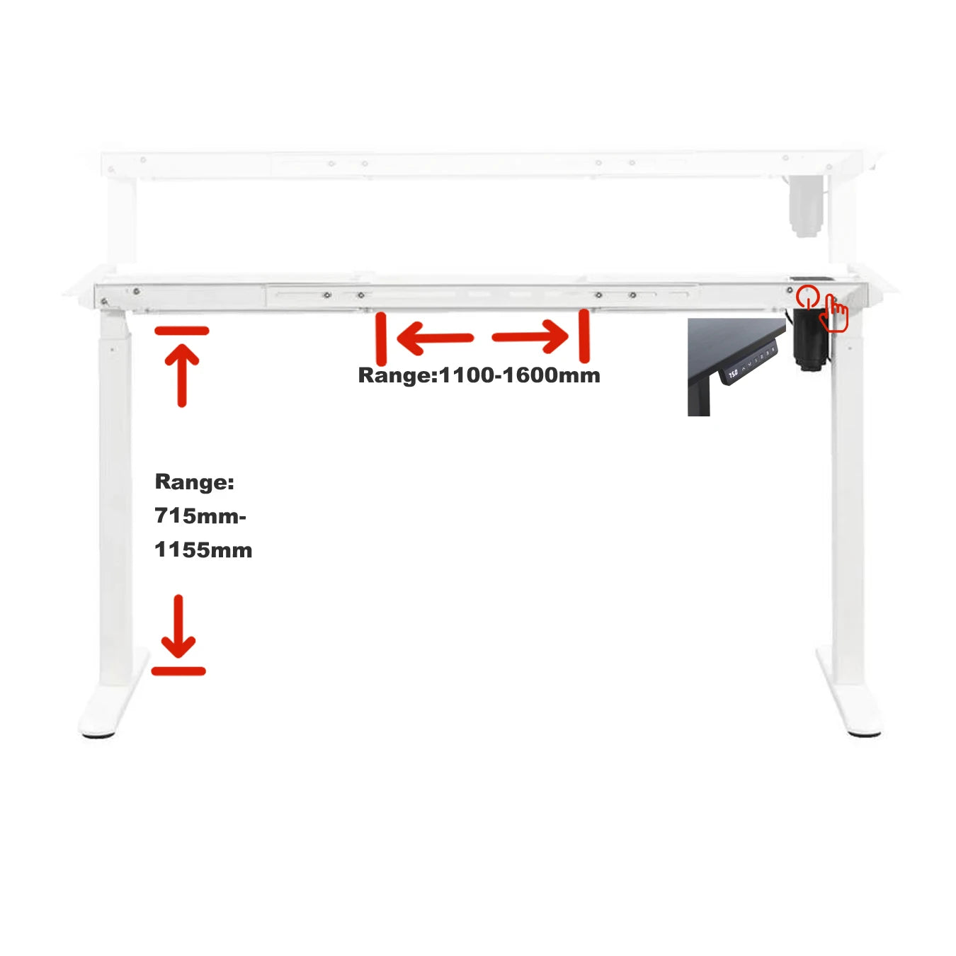 Home Office Work Computer Dual Legs