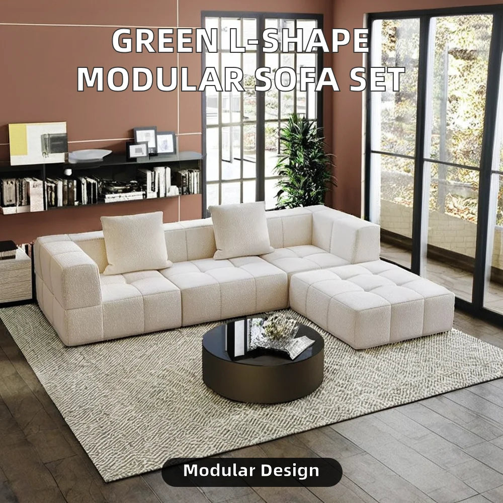 Fabric L-Shape Modular Sectional Sofa