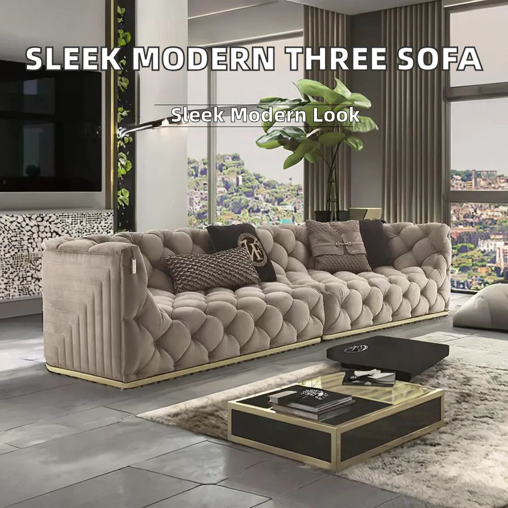 Modern Wood Modular Sofa