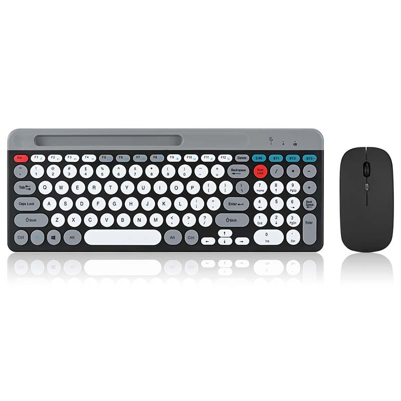 Charging 2.4G Bluetooth Three-mode Card Slot Keyboard And Mouse