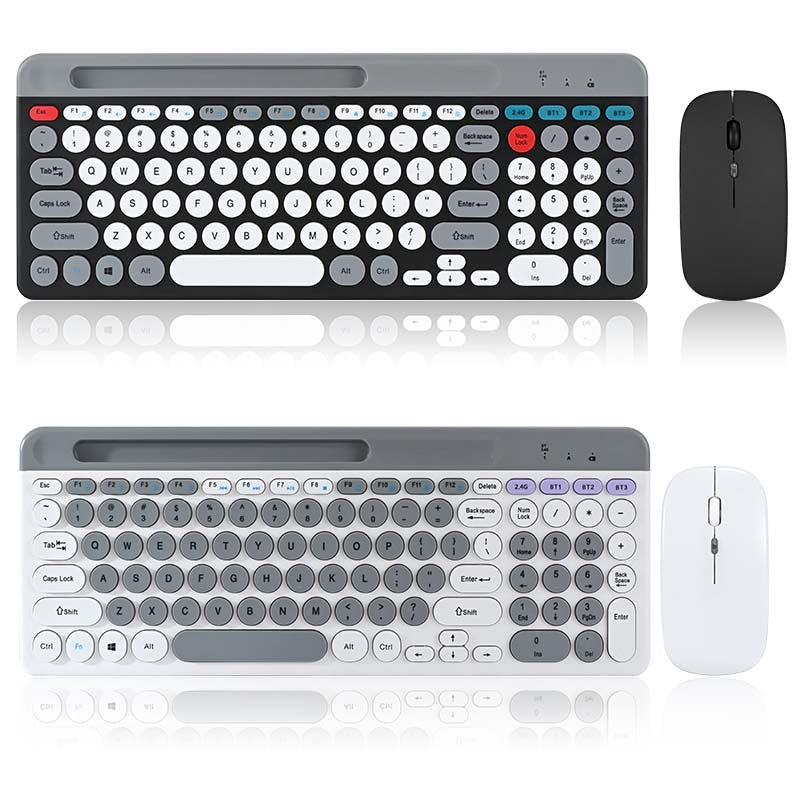 Charging 2.4G Bluetooth Three-mode Card Slot Keyboard And Mouse