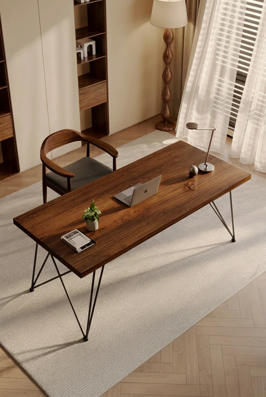 Solid Wood Large Study Desk