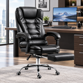 Leather Rolling Luxe Office Chair