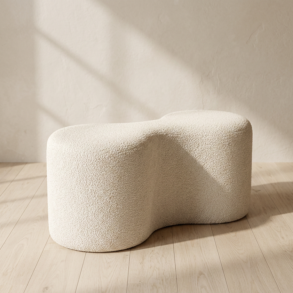 Modern Handcrafted Tufted Ottoman-style Footstool
