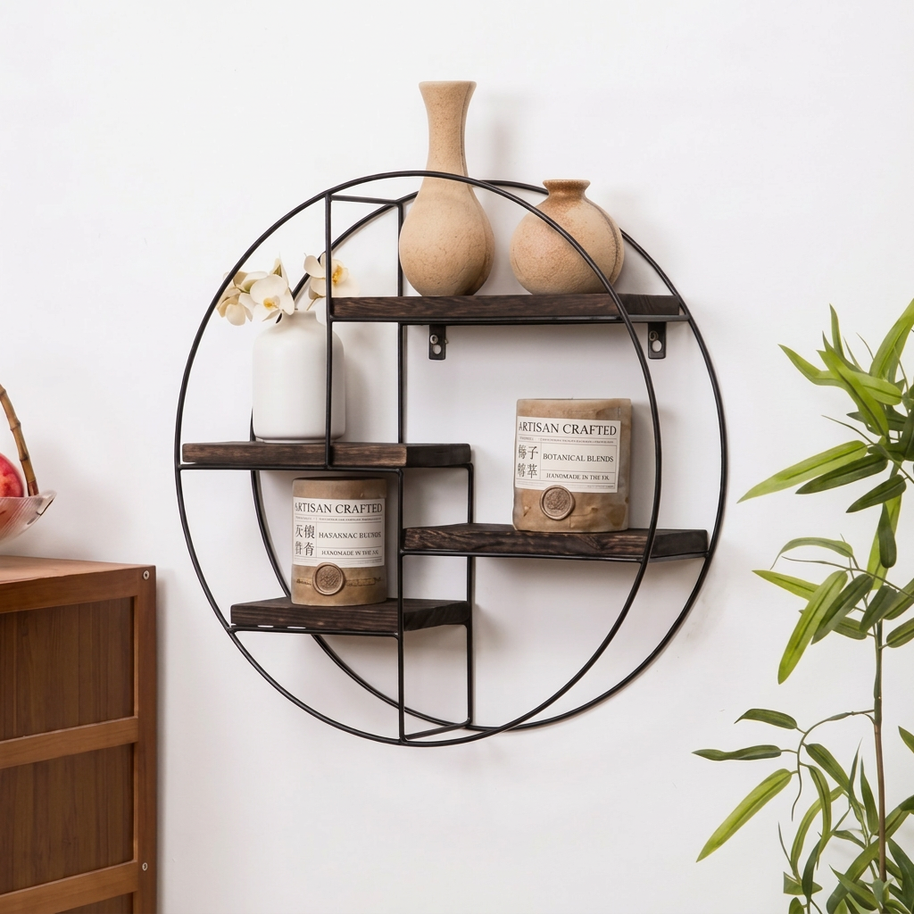 Iron & Wood Decorative Circle