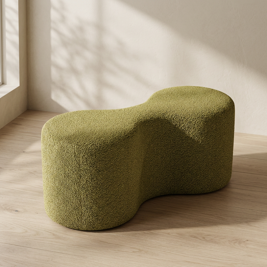Modern Handcrafted Tufted Ottoman-style Footstool